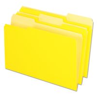 Pendaflex 435013YEL Interior File Folders, 1/3 Cut Top Tab, Legal, Yellow (Box of 100)