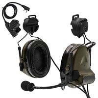 TAC-SKY Tactical Headset Comta II Helmet Version Noise Reduction Sound Pick Up for Airsoft Activities (Army Green)