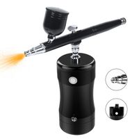LATITOP Upgraded Auto Airbrush Kit Rechargeable Handheld Dual-Action Mini Air Compressor Airbrush Set with 0.4mm Nozzles, Portable Cordless Airbrush Gun with Low Noise for Makeup, Tattoo, Nail Art
