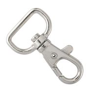 10 Pack - Premium Metal Lobster Claw Clasps - Wide 3/4 Inch D Ring - 360° Swivel Trigger Snap Hooks by Specialist ID