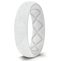 Egnaro Inner Arc Ergonomic Breathable Design, Silicone Wedding Ring for Women, Women's Silicone Wedding Band