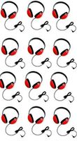Califone 2800-RD Listening First Headphones in Red (Set of 12)