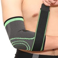 Jlong Breathable Elbow Brace Support Pressurized Bandage Outdoor Elbow Pads for Sport Basketball Fitness Elastic Arm Elbow Protector 1 Pcs