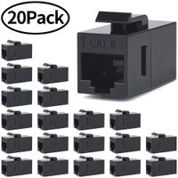 VANDESAIL Rj45 Keystone Jack, Keystone Cat6 Coupler Female to Female Jack (20Pack, CAT6 Keystone Jack)