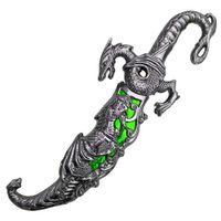 Ace Martial Arts Supply Saint George Dragon Saber Fantasy Knight Sword (2nd Generation Green 10" Dagger)