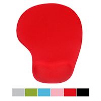 Office Mousepad with Gel Wrist Support - Ergonomic Gaming Desktop Mouse Pad Wrist Rest - Design Gamepad Mat Rubber Base for Laptop Comquter -Silicone Non-Slip Special-Textured Surface (05Red)
