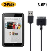 2-Pack Charger for Barnes & Noble Nook HD+ Plus (6.5ft/200cm),Mixtecc USB Power Data Sync Charging Cable for Nook Tablet Hd 7" Hd+ 9" BNTV400 BNTV600