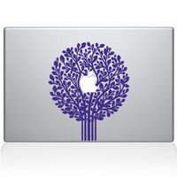 The Decal Guru 2064-MAC-11A-DB Tree of Life Topiary Decal Vinyl Sticker, Dark Blue, 11\" MacBook Air