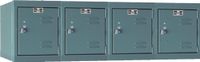 Hallowell U1482-4WM-HG Premium Locker, 48" Width x 18" Depth x 14.75" Height, 4-Wide Wall Mount, Knock-Down, 725 Gray