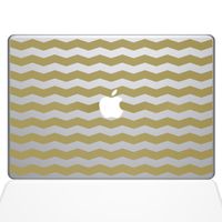 The Decal Guru Chevron Pattern Decal Vinyl Sticker, 13" MacBook Air, Gold (1383-MAC-13A-G)