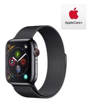 Apple Watch Series 4 (GPS + Cellular, 44mm) - Space Black Stainless Steel Case with Space Black Milanese Loop with AppleCare+ Bundle