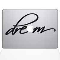 The Decal Guru 1654-MAC-13X-BLA Dream Decal Vinyl Sticker, Black, 13" MacBook Pro (2016 & Newer)