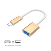 USB Type C Adapter, Flujo Aluminum USB C (Male) to USB 3.0 A(Female) Convert Connector with Keyring for Samsung Galaxy Note 8 S8 Plus for MacBook Pro 2016 12-inch and Other Type-C Devices.
