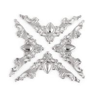 40Pcs Antique Metal Box Book Scrapbooking Albums Menus Corner Protectors Decorative Cover (40 Pcs, White)