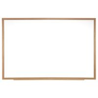 36.5" x 60.5" Wood Frame Non-Magnetic Whiteboard, 1 Marker, 1 Eraser
