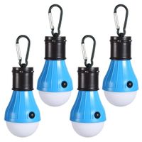 Doukey LED Camping Lights [4 Pack] Portable LED Tent Lanterns 4 Modes for Backpacking Camping Hiking Fishing Emergency Light Battery Powered Lamp for Outdoor and Indoor (Blue)