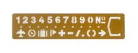 OfficeA Brass Template/Bookmark Number (0762047001081)