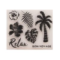 Xeminor Clear Silicone Stamp Sheet Printing Scrapbooking Embossing Stamper Transparent Cling Seal for DIY Scrapbook Photo Albums Paper Notebook Card Making Arts Crafts Supplies Relax & Leaves Superiorâ€'Quality and Creative