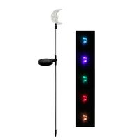 Celestial Moon Solar Light Garden Stakes LED Multi-Color Changing Path Light Outdoor Decorative Figurines, Pack of 2
