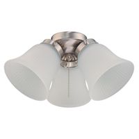 Westinghouse Lighting 7784900 Three LED Cluster Ceiling Fan Light Kit, Brushed Nickel Finish with Frosted Ribbed Glass, White