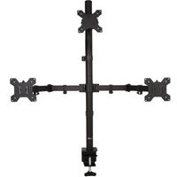 WALI Triple LCD Monitor Desk Mount Fully Adjustable Stand Fits 3 Screens up to 27 inch, 22 lbs. Weight Capacity per Arm (M003), Black