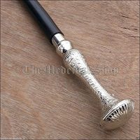 Humaira Nauticals Vintage Style Victorian Cane Wood Walking Stick Vintage Long Brass Nickel Handle