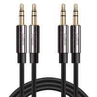 3.5mm Aux Cable, CableCreation 3.5mm Male to Male Auxiliary Cord Stereo Audio Cables Compatible with iPhones, Tablets, Headphone, Home/Car Stereos & More, [2-Pack 6 Feet]