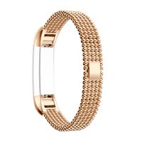 For Fitbit Alta Watch Band, Fitbit Alta HR Bands, Rosa Schleife Fitbit Fitness Watch Band Stainless Steel Smart Watch Adjustable Replacement Bands with Connectors for Fitbit Alta/Alta HR - Rose Gold