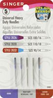 SINGER 04801 Universal Heavy Duty Sewing Machine Needles, 5-Count