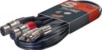 Stagg 2ft. Twin cable - f. XLR/m. RCA