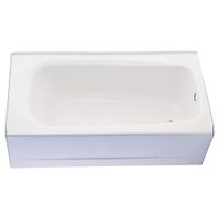 American Standard 2460002.011 Cambridge Apron-Front Americast Soaking Bathtub Left Hand Drain, 5 ft x 32 in, Linen