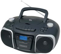 QFX J-72 Portable Top-loading CD/Cassette/MP3 Stereo Player and AM/FM Radio