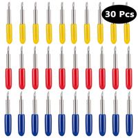 FICBOX 30 PCS Cutting Blades for Explore Air/Air 2 Maker Expression 10pcs 30° + 10pcs 45°Standard + 10pcs 60° Deep Cut Vinyl Fabric Cutting Replacement Blades
