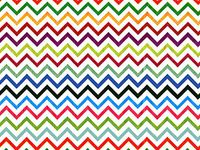 50ct Rainbow Chevron Zig Zag on White Tissue Paper for Gift Wrapping 20"x30" Sheets
