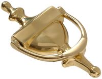 Hardware Essentials Bright Brass Door Knocker 7in