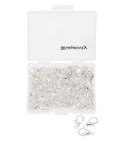 Shapenty Small Metal Alloy Lobster Claw Clasps Clip DIY Necklace Jewelry Finding Making Accessories Fastener Hook, 12mmx6mm, 100PCS (Silver)