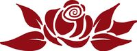 hBARSCI Rose Vinyl Decal - 5 Inches - for Cars, Trucks, Windows, Laptops, Tablets, Outdoor-Grade 2.5mil Thick Vinyl - Dark Red