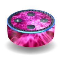 MightySkins Skin Compatible with Amazon Echo Dot (2nd Gen) - Red Mystic Flames | Protective, Durable, and Unique Vinyl Decal wrap Cover | Easy to Apply, Remove, and Change Styles | Made in The USA