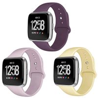 Kmasic Sport Band Compatible Versa/Versa Lite Edition 3 Pack, Soft Silicone Strap Replacement Wristband Compatible Versa Smart Fitness Watch, Large Small (A-3 Pack, Small)