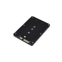 A ADWITS M.2 NGFF Key B or B+M to 2.5 Inch SATA III 6Gbps SSD HDD Converter with 7mm Plastic Black Case, Compatible with M.2 Form Factor 2230 2242 2260 2280