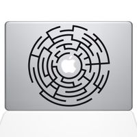 The Decal Guru Circle Maze Runner MacBook Decal Vinyl Sticker - 13" MacBook Air - Black (1289-MAC-13A-BLA)