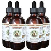 Goldenseal Alcohol-Free Liquid Extract, Organic Goldenseal (Hydrastis Canadensis) Dried Leaf Glycerite Hawaii Pharm Natural Herbal Supplement 4x4 oz