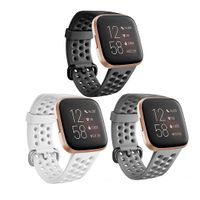 Tkasing Compatible with Fitbit Versa 2/Versa/Versa Lite/Special Edition Bands,Breathable Soft Silicone Strap Replacement Wristband Replacement for Fitbit Versa 2 Smart Fitness Watch Men Women