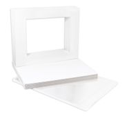 Golden State Art, Pack of 25, 11x14 White Picture Mat Full Set - Fit 8.5x11 Photo/Certificate - High Premier Acid Free Bevel Pre-Cut White Core Mattes - Includes 25 Backing Backer Board & Clear Bags
