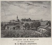 Saint-ÉMILIONNAIS. Domaine de M. Macquin (1er Cru Saint-Émilion). Small - 1908 - Old Print - Antique Print - Vintage Print - Printed Prints of Gironde