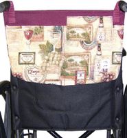 Handi Pockets 3c5wn Storage Accessory Wheelchair, Tapestry, Wine with Flap