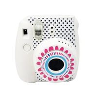 FoRapid Creative Fujifilm Instax Mini 9/ Mini 8 Camera Decorative Body Sticker/Camera Decor Sticker Decals Compatible with Fujifilm Instax Mini 9/8/8+ Camera - Sunflower/White Black Dots
