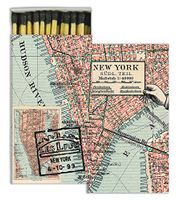 HomArt New York Map Large Decorative Matches Set of 3 matchboxes