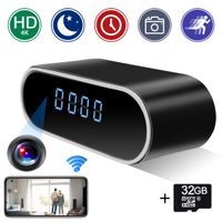 ZXWDDP Spy Camera Wireless Hidden Home Babysitter Clock Camera 4K Movie-Grade Full HD WiFi Night Vision Clock Camera150-Degree Wide-Angle Shooting Motion Detection and Cell Phone App Watching