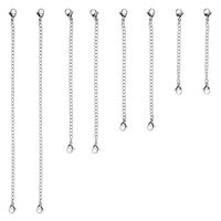 D-buy 8 Pcs Stainless Steel Necklace Extender Bracelet Extender Extender Chain Set 4 Different length: 6 inch 4 inch 3 inch 2 inch